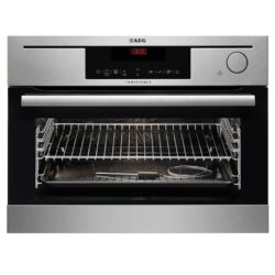 AEG KS8404721M Built-in Compact Multifunction Oven with Steam in Stainless Steel
